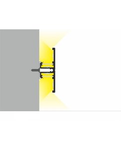 4 Meter LED Profil Back 8 und 10 - Voute schwarz eloxiert