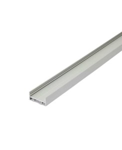 4 Meter LED Alu Profil Aufbau breit 01 Silber eloxiert 30mm Serie Varia