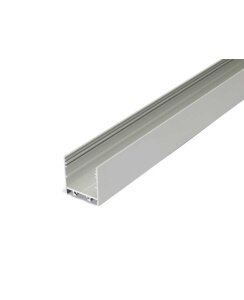 4 Meter LED Alu Profil Aufbau breit 02 Silber eloxiert 30mm Serie Varia