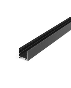 4 Meter LED Alu Profil Aufbau breit 02 schwarz eloxiert...