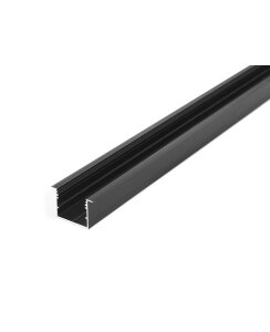 4 Meter LED Alu Profil Einbau breit 07 schwarz eloxiert...