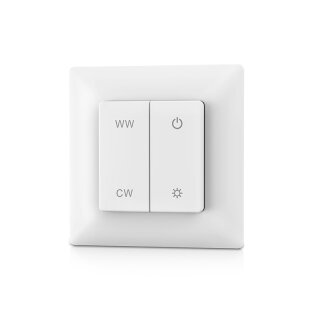 2.4 GHz 1 Zonen Funkdimmerschalter für Dualweiße LED Bänder zur Wandmontage Serie Sky