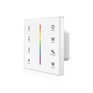 2.4 GHz 4 Zonen Funkdimmer für RGB/RGBW LED Bänder 230VAC/DMX512 Serie Sky
