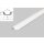 2 Meter LED Aluprofil Einbau Flach weiß lackiert ohne Abdeckung Serie M