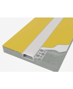 3 Meter LED Trockenbauprofil Silber eloxiert zum Einputzen 29mm ohne Abdeckung