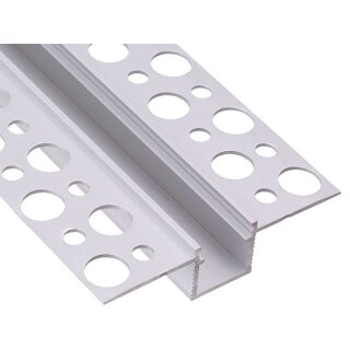 3 Meter LED Trockenbauprofil Silber eloxiert zum Einputzen 11,5mm ohne Abdeckung