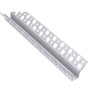3 Meter LED Trockenbauprofil 90 Grad Silber eloxiert zum Einputzen 11,5mm ohne Abdeckung