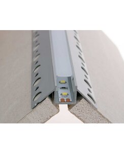 2 Meter LED Trockenbauprofil 270 Grad Silber eloxiert zum Einputzen 11,5mm ohne Abdeckung