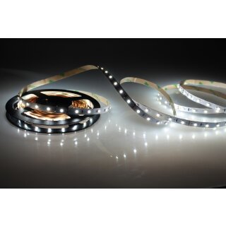 5 Meter LED Streifen 24V 2835 Kaltweiss 6500K 3W & 64 Leds/M IP20