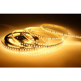 5 Meter LED Streifen 24V 2835 Warmweiss 2700K 6W & 128 Leds/M IP20