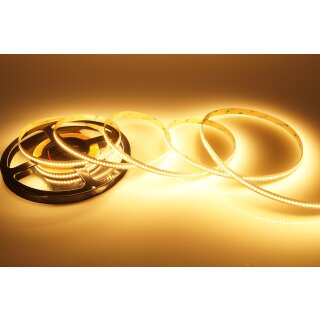5 Meter LED Streifen 24V 2835 Warmweiss 2700K 10,5W & 240 Leds/M IP20