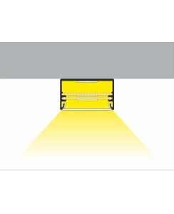 2 Meter LED Alu Profil Aufputz XL 50mm weiß lackiert ohne Abdeckung