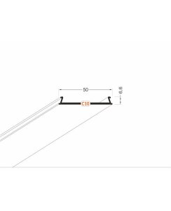 4 Meter Alu Abdeckplatte zu Aufputz XL 50mm schwarz  eloxiert