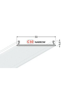 4 Meter Abdeckung Typ C10 Klar mit Struktur Klickabdeckung für XL 50mm