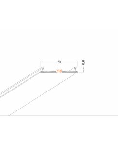 65cm Alu Abdeckplatte zu Aufputz XL 50mm schwarz  eloxiert