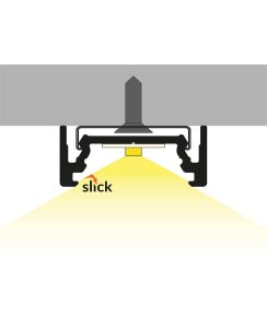 2 Meter LED Aluprofil Aufputz Flach Alu Roh 10mm Serie MM