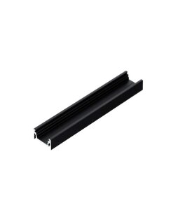 2 Meter LED Aluprofil Aufputz Flach schwarz eloxiert 10mm Serie MM
