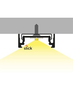 2 Meter LED Aluprofil Aufputz Flach Silber eloxiert 14mm Serie LL