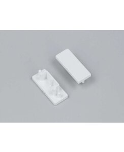 Endkappen 2er Set weiß für Aufputz Flach Serie LL
