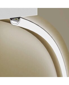 3 Meter LED Biegeprofil Flex schwarz eloxiert ohne Abdeckung Serie M