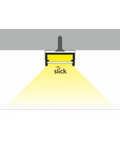 3 Meter LED Aluleiste Aufputz Flach schwarz 12mm Serie ECO