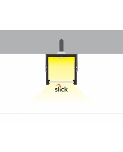 3 Meter LED Alu Profil Aufputz 16mm Serie ECO schwarz eloxiert