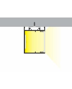 3 Meter LED Alu Profil Aufbau breit 03 schwarz eloxiert 30mm Serie Varia