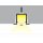 3 Meter LED Alu Profil Einbau 10mm Serie ECO weiss lackiert