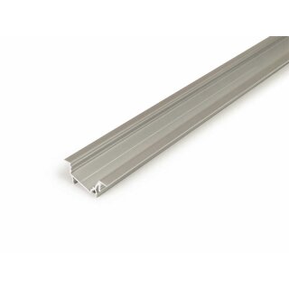 3 Meter LED Profil Einbau 15 Grad natureloxiert ohne Abdeckung 14mm Serie L