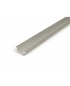 3 Meter LED Profil Einbau 15 Grad natureloxiert ohne Abdeckung 14mm Serie L