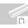 3 Meter LED Alu Profil Einbau 16mm Serie ECO weiß lackiert
