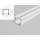 3 Meter LED Profil Einbau Tief weiß lackiert ohne Abdeckung 21mm Serie L