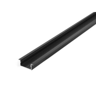 3 Meter LED Alu Profil Einbau breit 06 schwarz eloxiert 30mm Serie Varia