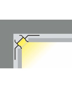 3 Meter LED Profil Fliesen 90° natureloxiert silber ohne Abdeckung 12mm Serie M