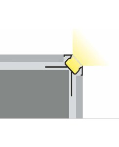 3 Meter LED Profil Fliesen 270° natureloxiert silber ohne Abdeckung 12mm Serie M