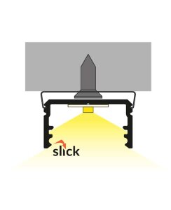 2 Meter LED Alu Profil Aufputz 14mm Serie ECO Silber eloxiert