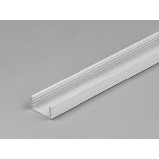 2 Meter LED Alu Profil Aufputz 14mm Serie ECO weiß lackiert