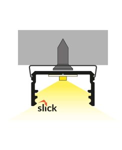 4 Meter LED Alu Profil Aufputz 14mm Serie ECO weiß lackiert