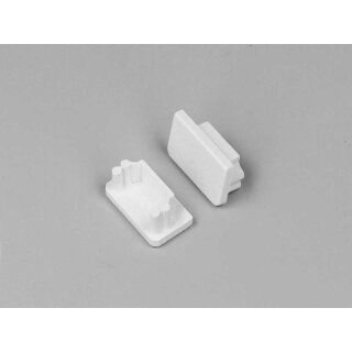 Endkappen, 2er Set für Aufputz 14mm (weiß), Serie ECO