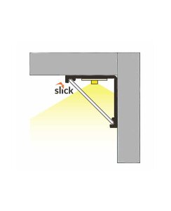 2 Meter LED Aluleiste Corner Duo Serie ECO schwarz eloxiert