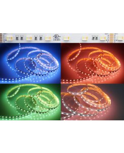 5 Meter LED Streifen 24V 5050 RGBWW+W CCT 2400 - 6500K...