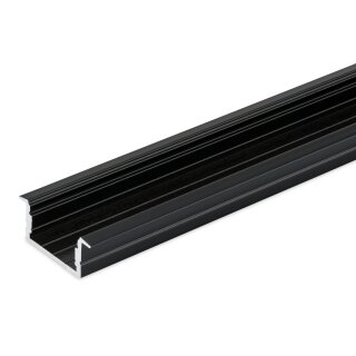 4 Meter Alu Profil Einbau 20mm Serie Eco Plus schwarz