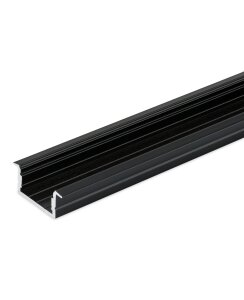 4 Meter Alu Profil Einbau 20mm Serie Eco Plus schwarz