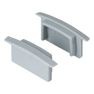 Endkappen 2er Set für Einbau  20mm (grau) Serie Eco Plus