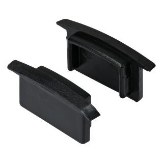 Endkappen 2er Set für Einbau  20mm (schwarz) Serie Eco Plus