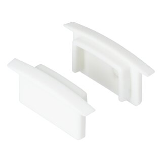 Endkappen 2er Set für Einbau 20mm (weiß) Serie Eco Plus