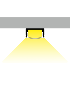 3 Meter Alu Profil Aufputz Flach 12mm Serie Eco Plus weiß