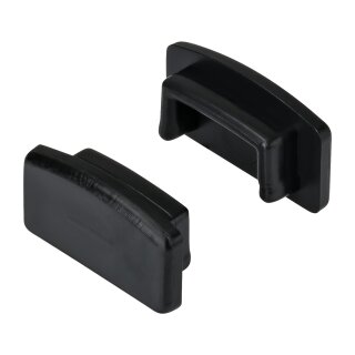 Endkappen 2er Set für Aufbau 12mm (schwarz) Serie Eco Plus