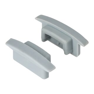 Endkappen 2er Set für Einbau  12mm (grau) Serie Eco Plus
