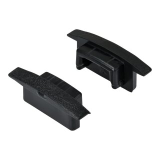 Endkappen 2er Set für Einbau  12mm (schwarz) Serie Eco Plus